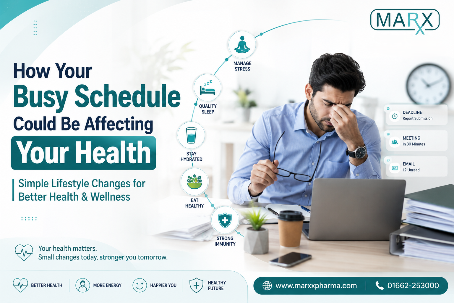 How Your Busy Schedule Could Be Affecting Your Health Marxx Pharma