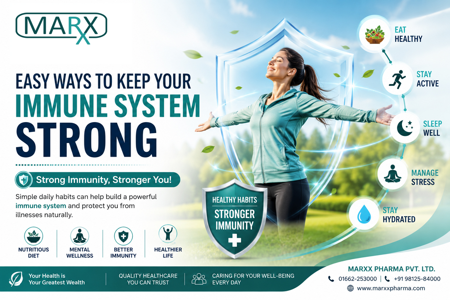 7 Easy Ways to Keep Your Immune System Strong Marxx Pharma